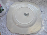 Summertime Chintz Royal Winton Grimwades Square Salad Plate 1940s Floral Chintz