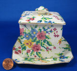 Royal Winton  Grimwades Queen Anne Chintz Jam Or Marmalade 3 Pieces 1940s