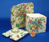 Royal Winton  Grimwades Queen Anne Chintz Jam Or Marmalade 3 Pieces 1940s