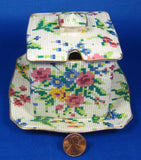 Royal Winton  Grimwades Queen Anne Chintz Jam Or Marmalade 3 Pieces 1940s