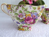 Summertime Chintz Royal Winton Sugar And Cream Creamer 1940s Squared