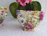 Summertime Chintz Royal Winton Sugar And Cream Creamer 1940s Squared