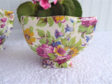 Summertime Chintz Royal Winton Sugar And Cream Creamer 1940s Squared