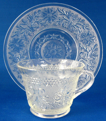 1930's Glasbake Clear Depression Pattern Glass Bundt Angel Food Cake Pan