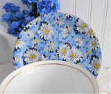 Shelley Blue Daisy Chintz Cup and Saucer Rare Dorothy Shape England Teacups