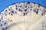 Shelley England Dainty Blue Salad Plate Sandwich Tea 1940s Tea Party