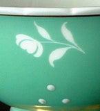 Shelley Green Cream And Sugar Stencil Enamel Dots Gainsborough Shape 1940s