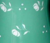 Shelley Green Cream And Sugar Stencil Enamel Dots Gainsborough Shape 1940s
