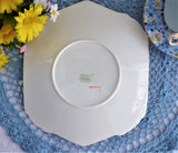 Shelley Sandwich Cake Plate Art Deco Vogue Mode Shape Floral 1940s Serving Plate