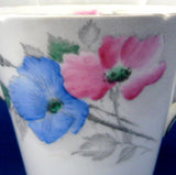 Shelley Cup And Saucer Dog Rose Art Deco Perth England 1940s Pink Blue