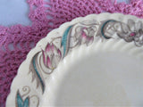 Susie Cooper Endon Ribbed Bread And Butter Plate Cake 1940s England Retro Tulips