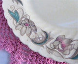 Susie Cooper Endon Ribbed Bread And Butter Plate Cake 1940s England Retro Tulips