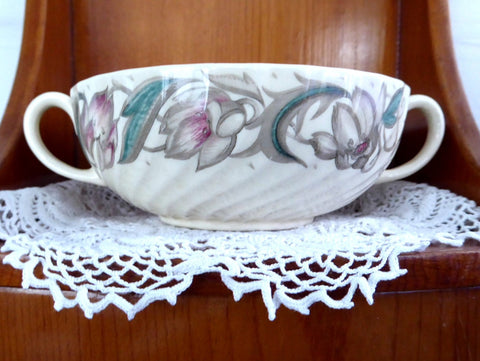 Vintage 1940s Susie Cooper Endon Ribbed Cream Soup Cup Only No Plate Burslem Modern Floral