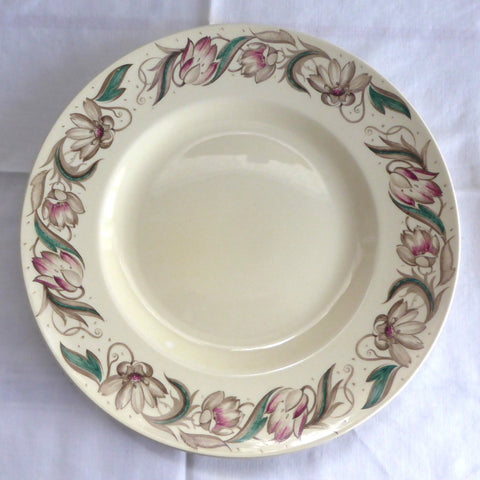 Susie Cooper Endon 10 Inch Dinner Plate 1940s England Retro Tulips Smooth Rim