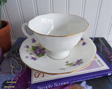 Purple Violets Cup and Saucer 1938-1957 Radfords England Bone China