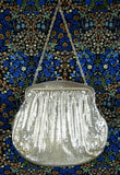 Whiting Davis Silver Mesh Purse Handbag 1940s Art Deco Evening Bag Elegant