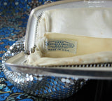 Whiting Davis Silver Mesh Purse Handbag 1940s Art Deco Evening Bag Elegant