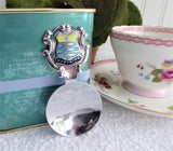 Vintage Tea Caddy Spoon Worthing UK Tea Scoop 1930s Souvenir Enamel 3 Fish