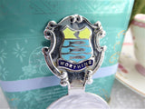Vintage Tea Caddy Spoon Worthing UK Tea Scoop 1930s Souvenir Enamel 3 Fish