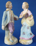 Bisque Figurines Pair 18th Century Man And Woman Germany Austria Hand Painted
