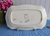 Black Victorian Chintz Royal Winton Sugar Cream And Tray 1940s Petit Point Floral