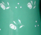 Shelley Green Stencil Coffee Pot Tall Teapot Raised Enamel Dots Chintz 1940