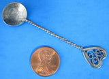 Salt Spoon George VI Sterling Silver Coin South Africa Visit 1940s Hand Made