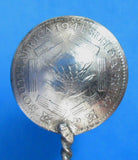 Salt Spoon George VI Sterling Silver Coin South Africa Visit 1940s Hand Made