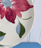 Pair of Cups And Saucers Blue Ridge Poinsettia Teacup 1940s Colonial Shape Holiday