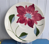 Pair of Cups And Saucers Blue Ridge Poinsettia Teacup 1940s Colonial Shape Holiday