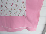 Tablecloth Pink Rosebuds 44 Inches Square Tea Cloth 1940s With 4 Pink Napkins