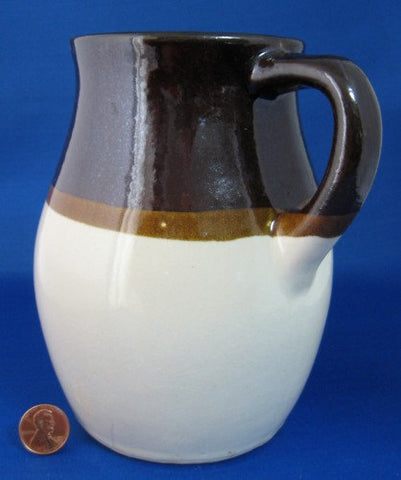 Antique Shop Ramsbottom Brown Dip Pottery Jug Pitcher 1940s Robinson Ramsbottom Roseville Vint ...