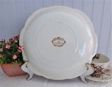 The Ferry Cake Plate Transferware Lugged Cake Plate Swinnertons 1940s Platter Polychrome