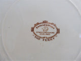 The Ferry Cake Plate Transferware Lugged Cake Plate Swinnertons 1940s Platter Polychrome