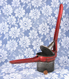 Original Red Paint Ricer Puree Long Handled Kitchen tool 1940s Vintage Gadget