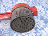 Original Red Paint Ricer Puree Long Handled Kitchen tool 1940s Vintage Gadget