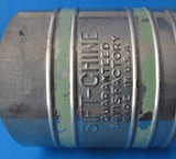 Tin Flour Sifter Original Green Paint 1940s Sift-Chine Triple Sifters Kitchen Gadget