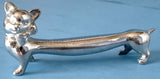 Cutlery Holders Set Of 6 Art Deco Cats Or Dogs Silver Plate French 1930s Kniferests