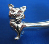 Cutlery Holders Set Of 6 Art Deco Cats Or Dogs Silver Plate French 1930s Kniferests
