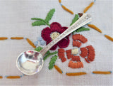 Vintage Art Deco Salt Spoon Sterling Silver Whiting Talisman Rose 1930s