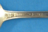 Vintage Art Deco Salt Spoon Sterling Silver Whiting Talisman Rose 1930s