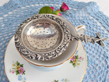 Vintage Tea Strainer Over The Cup Strainer Turning Windmill 1940s Silverplate Dutch