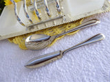 Toast Rack Breakfast Set 1940s Silver Plated English Attached Tray Dishes Spoon Spreader