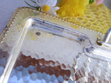 Toast Rack Breakfast Set 1940s Silver Plated English Attached Tray Dishes Spoon Spreader