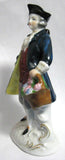 Occupied Japan Figurine 18th Century Man With Flower Basket Hand Painted 1945-1952