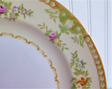 Salad Plate Occupied Japan Floral Yazaka 7.75 Inches Dessert Gold Trim 1945-1952