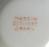 Occupied Japan Cup And Saucer Floral Bouquets 1945-1952 Aqua Pale Yellow