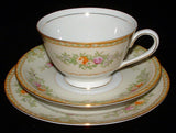 Occupied Japan Cup Saucer Plate Teacup Trio Pretty Floral 1945-1952 Yazaka