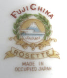 Salad Plate Occupied Japan Fuji Rosette 7.5 Inches Lovely Pink Rose 1945-1952