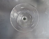 Etched 6 Sherry Glasses Crystal Stemware Leaves 1950s Wine Elegant Fancy Tea